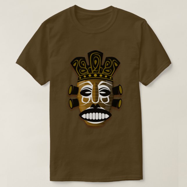 STYLISCH-AFRIKANISCHE GERICHTSMASKILLUSTRATION T-Shirt (Design vorne)