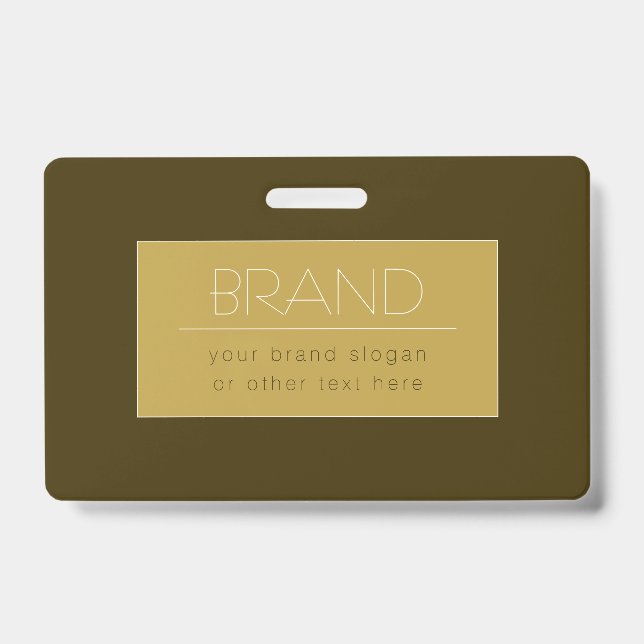 Stylisch bearbeitbare Textvorlage | Vintages Gold Ausweis (Vorderseite)