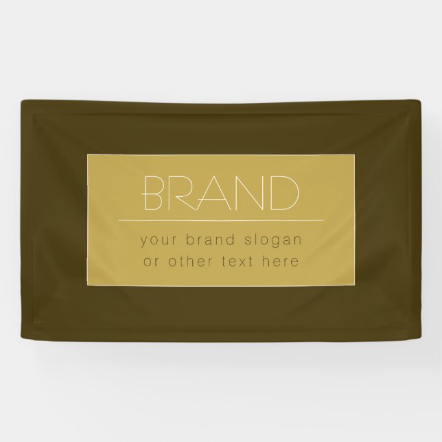 Stylisch bearbeitbare Textvorlage | Vintages Gold Banner (Horizontal)