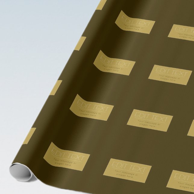 Stylisch bearbeitbare Textvorlage | Vintages Gold Geschenkpapier (Von Creator hochgeladen)