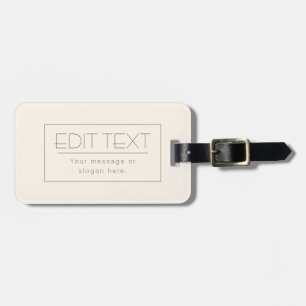 Stylisch bearbeitbare Vorlage   Off-white & Dark B Gepäckanhänger