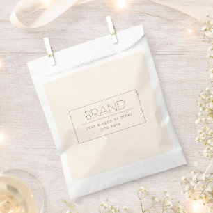 Stylisch bearbeitbare Vorlage Off-white & Dark B Geschenktütchen