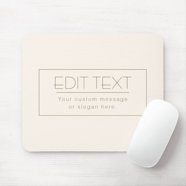 Stylisch bearbeitbare Vorlage | Off-white & Dark B Mousepad (Mit Mouse)