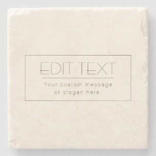 Stylisch bearbeitbare Vorlage   Off-white & Dark B Steinuntersetzer