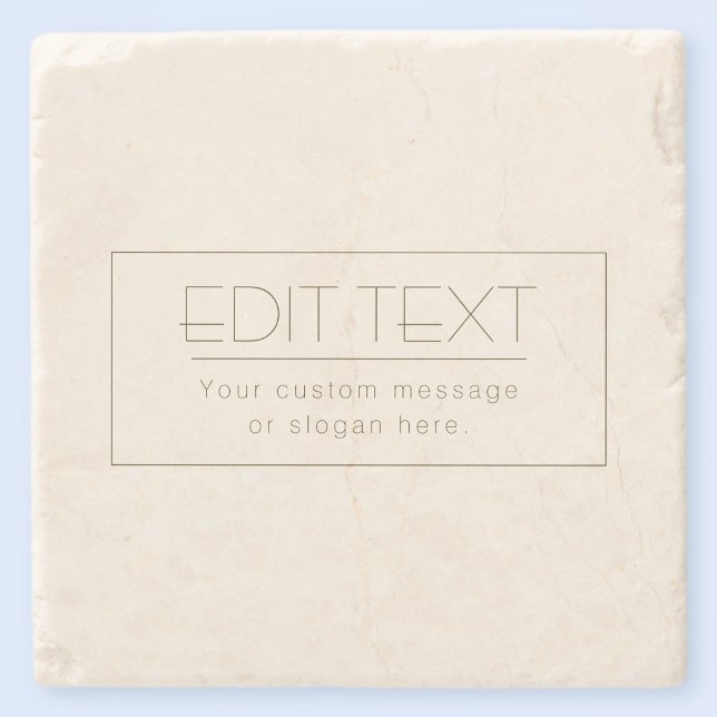 Stylisch bearbeitbare Vorlage | Off-white & Dark B Steinuntersetzer (Von Creator hochgeladen)