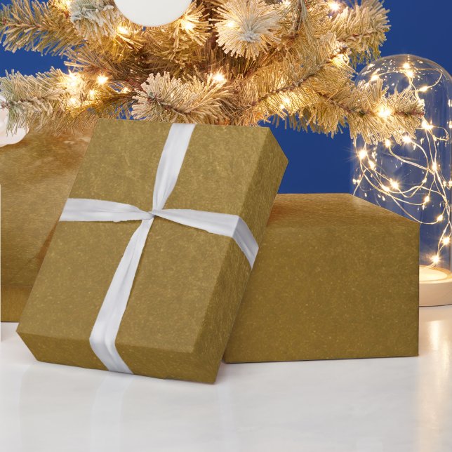 Stylisch, einfach, metallisch Inspiriert Dunkelgol Geschenkpapier (Feiertage)