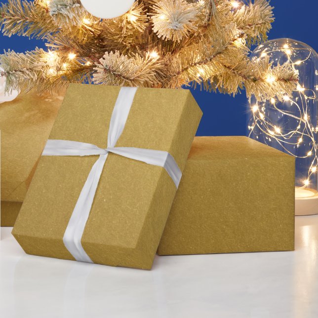 Stylisch, einfach, metallisch Inspiriert Gold Geschenkpapier (Feiertage)