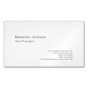 Stylisch einfaches Schwarz-Weiß-Design, profession Magnetische Visitenkarte