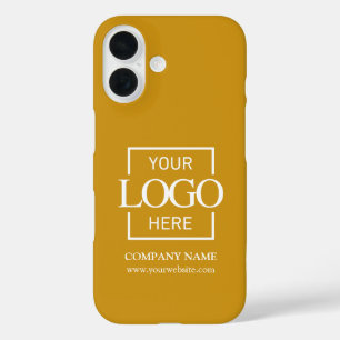 Stylisch einfaches Senf-Geschäftsunternehmen-Logo iPhone 16 Hülle