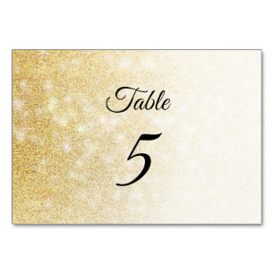Stylisch goldener Glitter modern elegant trendy Tischnummer