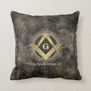 Stylisch, Mit Monogramm Kissen mit glänzender Maso