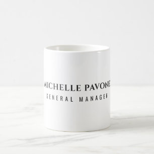 Stylisch Schwarz & Weiß Einfach Schlicht Professio Kaffeetasse
