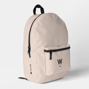 Stylisch Sportlich Mädchenhaft Monogramm Pfirsich Bedruckter Rucksack