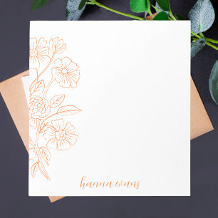 Stylisch Süß Einzigartig Modern Einfach Floral  Notizblock