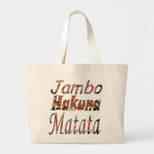 Stylisch swashbuckling Jambo Hakuna Matata Custom Jumbo Stoffbeutel