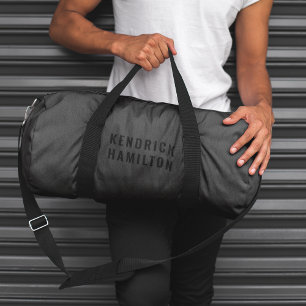 Stylisch trendige schwarze moderne minimalistische duffle bag