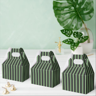 Stylisch Vintage Oliven-Salbei-Grün-Schwarze 3D-Ge Geschenkschachtel