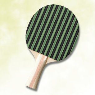 Stylisch Vintage Oliven-Salbei-Grün Schwarze 3D-Ge Tischtennis Schläger