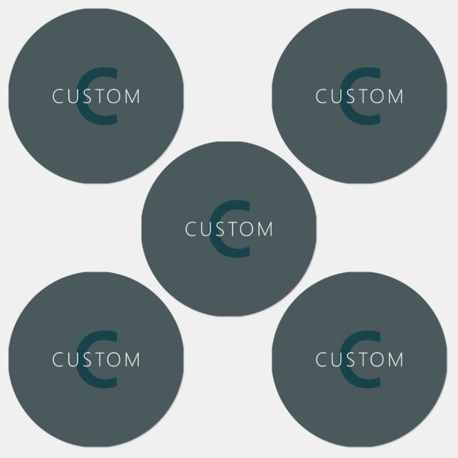 Stylische, anpassbare Monogramm-Vorlage Etiketten (Gruppe)