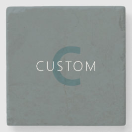 Stylische, anpassbare Monogramm-Vorlage Steinuntersetzer