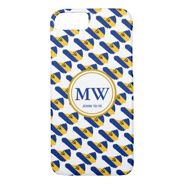 Stylische BARBADOS Abundant Life Monogram Samsung Case-Mate iPhone Hülle (Rückseite)