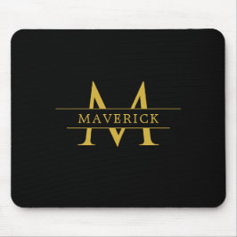 Stylische benutzerdefinierte Initialen mit Namen f Mousepad