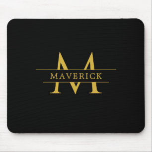 Stylische benutzerdefinierte Initialen mit Namen f Mousepad