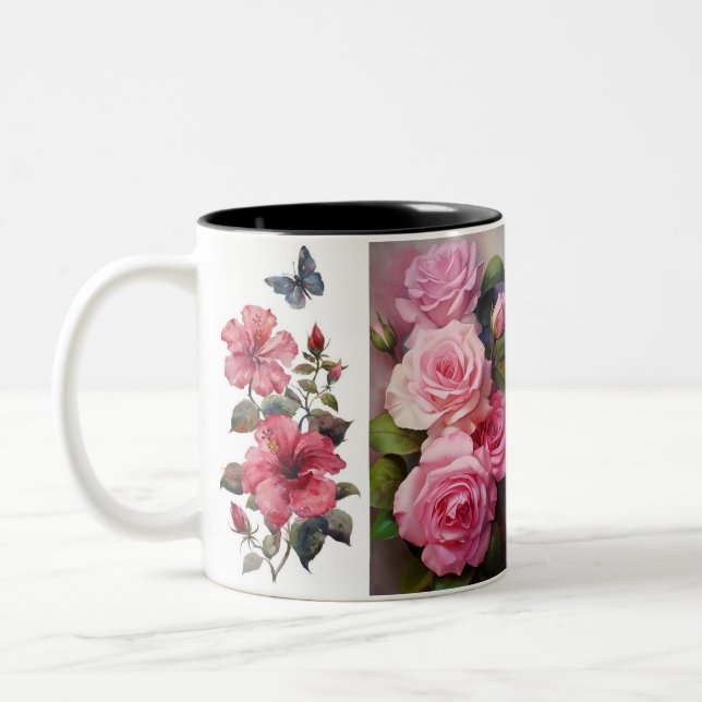 Stylische benutzerdefinierte Print-Tasse Zweifarbige Tasse (Links)