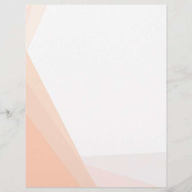 Stylische Blank Template Apricot Farbe kundenspezi Briefbogen (Vorderseite)
