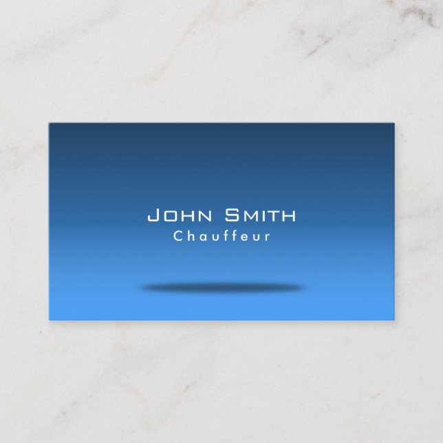 Stylische Blue Room Chauffeur Business Card Visitenkarte (Vorderseite)
