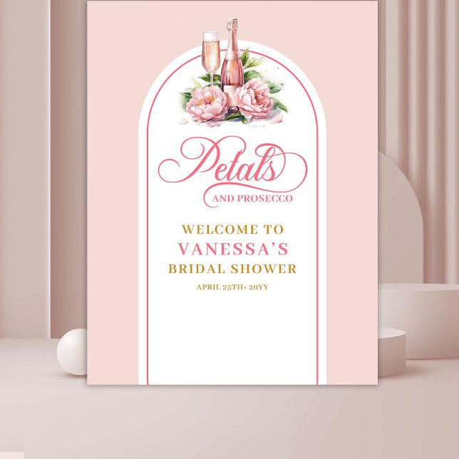 Stylische Blütenblätter und Prosecco-Roségold-Hint Wandteppich (Stylish petals and prosecco blush gold backdrop)