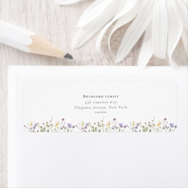 Stylische Boho-Wildblumen-Script-Hochzeit (Insitu)