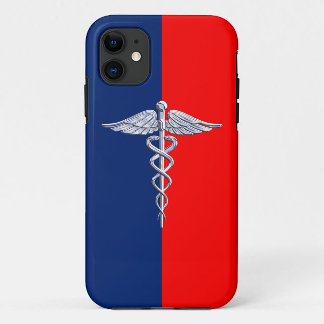 Stylische Caduceus Medical Symbol League Case-Mate iPhone Hülle (Rückseite)