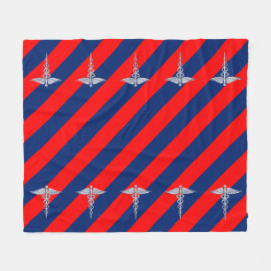 Stylische Caduceus Medical Symbol League Fleecedecke