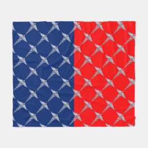 Stylische Caduceus Medical Symbol League Fleecedecke