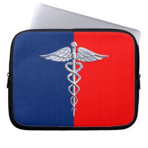 Stylische Caduceus Medical Symbol League Laptopschutzhülle