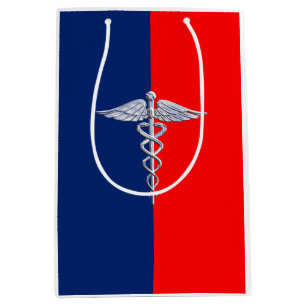 Stylische Caduceus Medical Symbol League Mittlere Geschenktüte