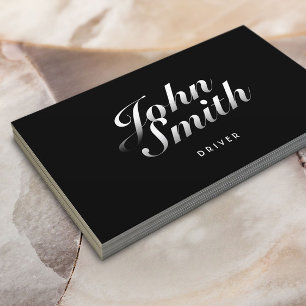 Stylische Calligraphic Driver Business Card Visitenkarte