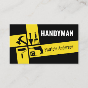Stylische Crisscross-Handwerker-Reparaturwerkzeuge Visitenkarte