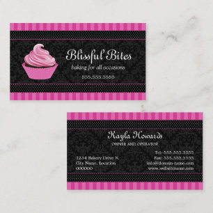 Stylische Cupcake-Bäckerei Visitenkarte