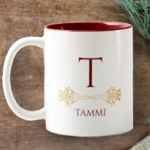 Stylische Custom Monogram Name Original Christmas