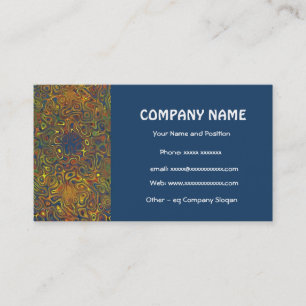Stylische Dark Blue Business Card Visitenkarte