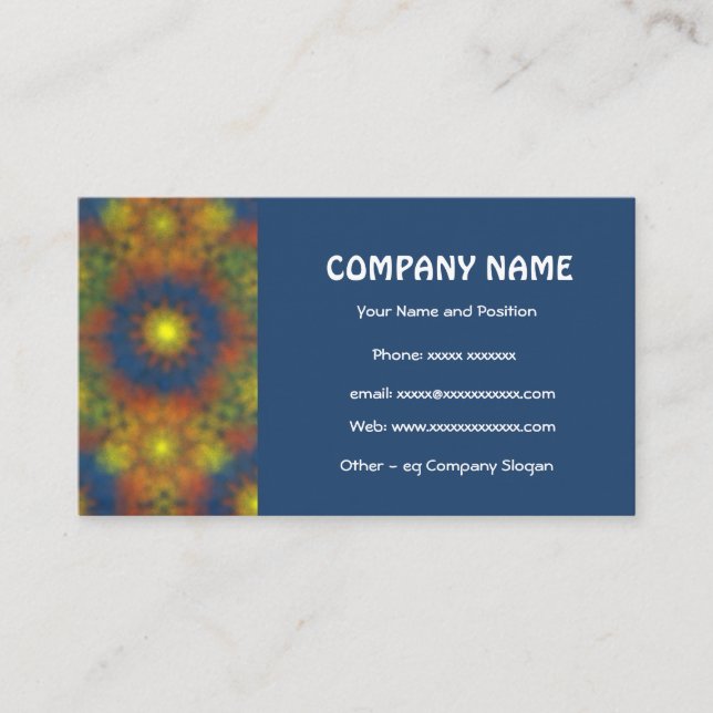 Stylische Dark Blue Business Card Visitenkarte (Vorderseite)
