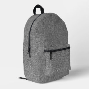 Stylische Denim-Grey-Jeans Minimalist Bedruckter Rucksack