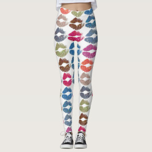 Stylische Farbige Lippen #30 Leggings
