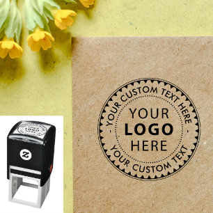 Stylische Firmenlogo Permastempel