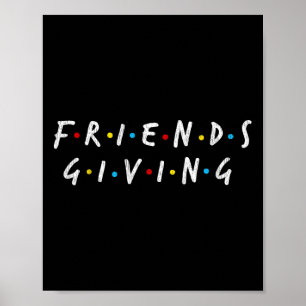Stylische Freunde geben Party-Geschenk Lustiges Th Poster