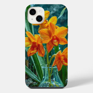 Stylische gelbe Luxus-Orchideen-Blumen iPhone 14 Plus Hülle