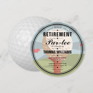 Stylische Golf-Rentner-Party-Runde Einladung