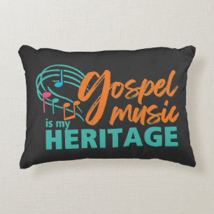 Stylische GOSPEL-MUSIK IST MEIN ERBE Dekokissen